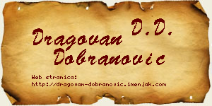 Dragovan Dobranović vizit kartica